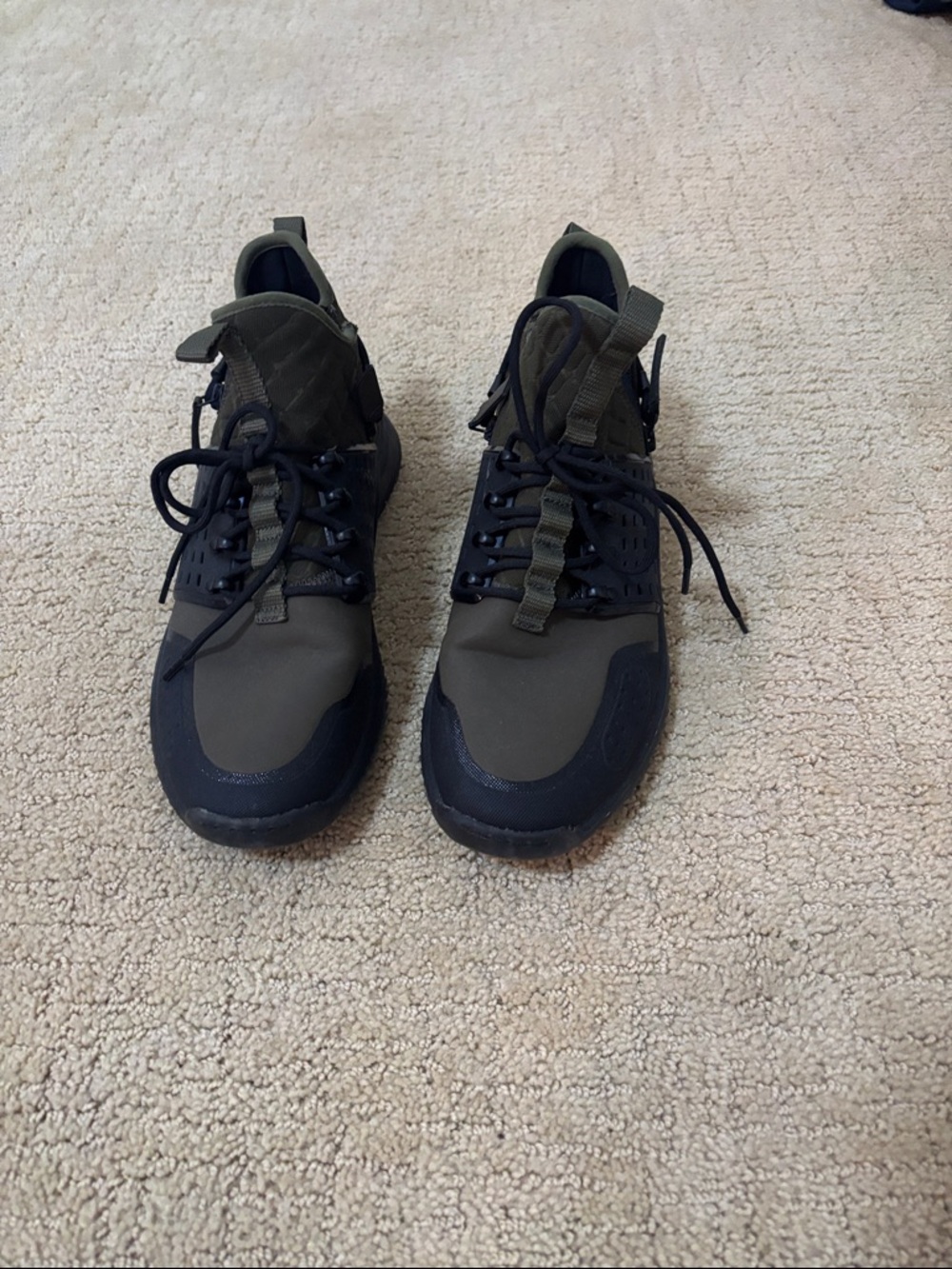 Aldo Men’s Olive and Black Casual Trainer Sneakers